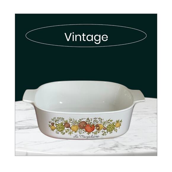 Corning Ware La Marjolaine Spice Of Life 2 Quart Casserole Dish Vintage - Picture 1 of 6